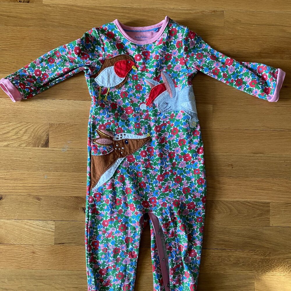 Baby Boden Christmas Romper, 18-24M